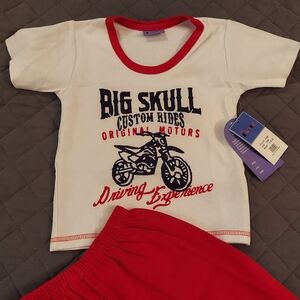 Kids Matching Set - White and Red